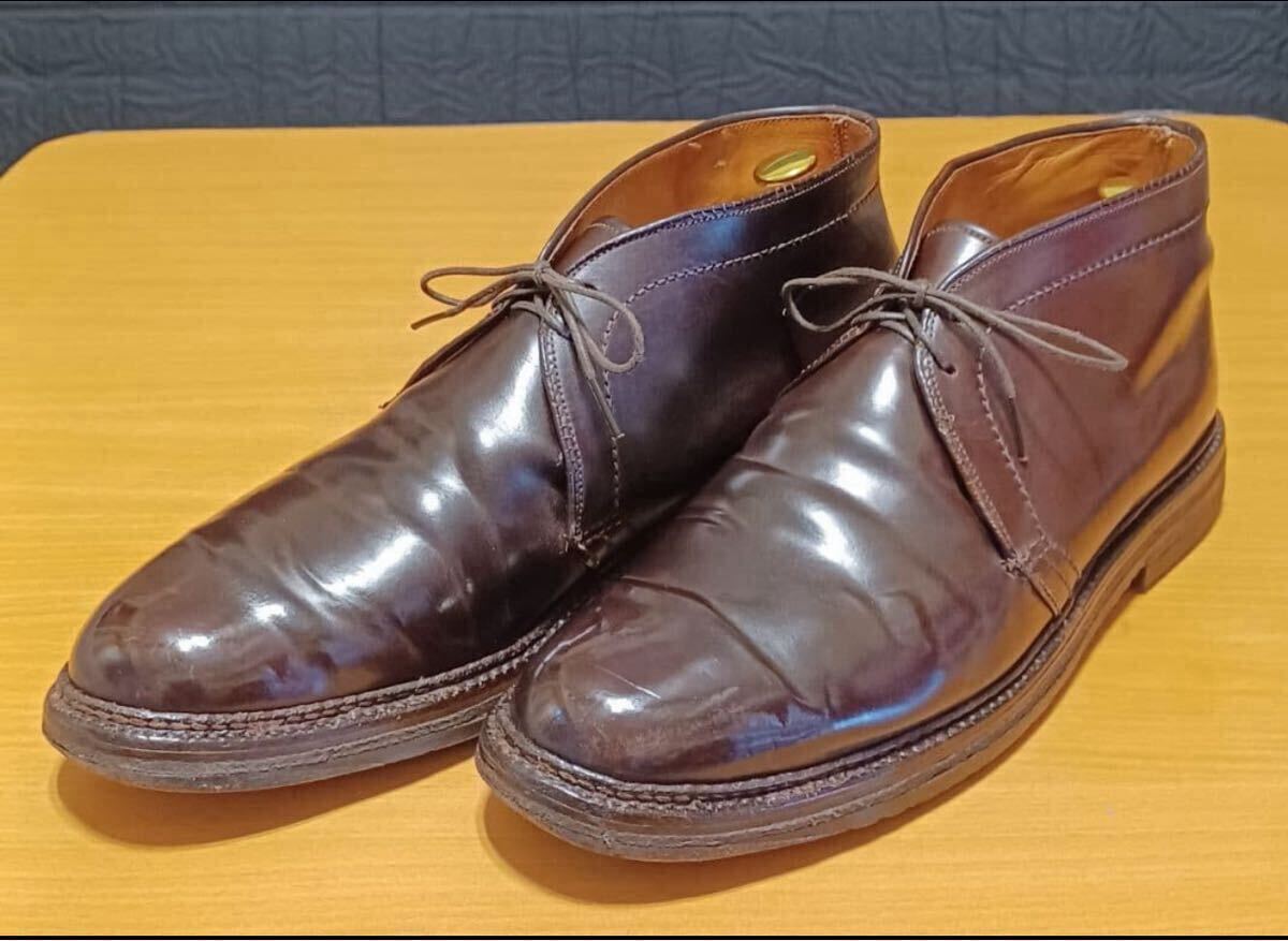 Alden オールデン 1341 チャッカブーツ コードバン 革靴 10.5D 10 1/2 バーガンディラバーソール 拍卖
