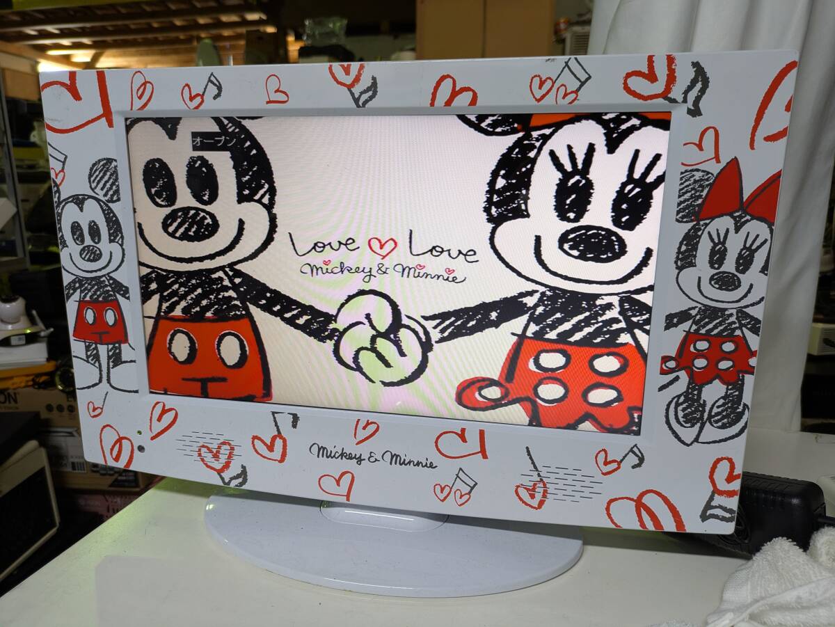 【動作品】ディズニー DY-TV160LV デジタルハイビジョンLEDテレビ ホワイト モニター 16型 DVD内蔵拍卖