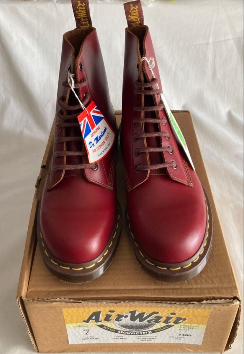 【新品未使用】限定Dr.Martensイングランド製VINTAGE 26㎝ ドクターマーチン Dr Martens ブーツ 8ホール チェリーレッド 靴 英国製 UK7拍卖