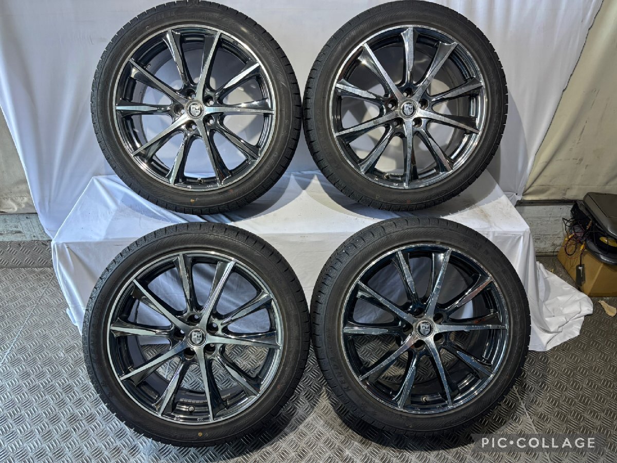 レアマイスター 18インチ 7.5J +47 PCD100 5H【225/45R18】KENDA 2020年製 6分山 雪 冬 スタッドレスタイヤ付き4本セット!拍卖