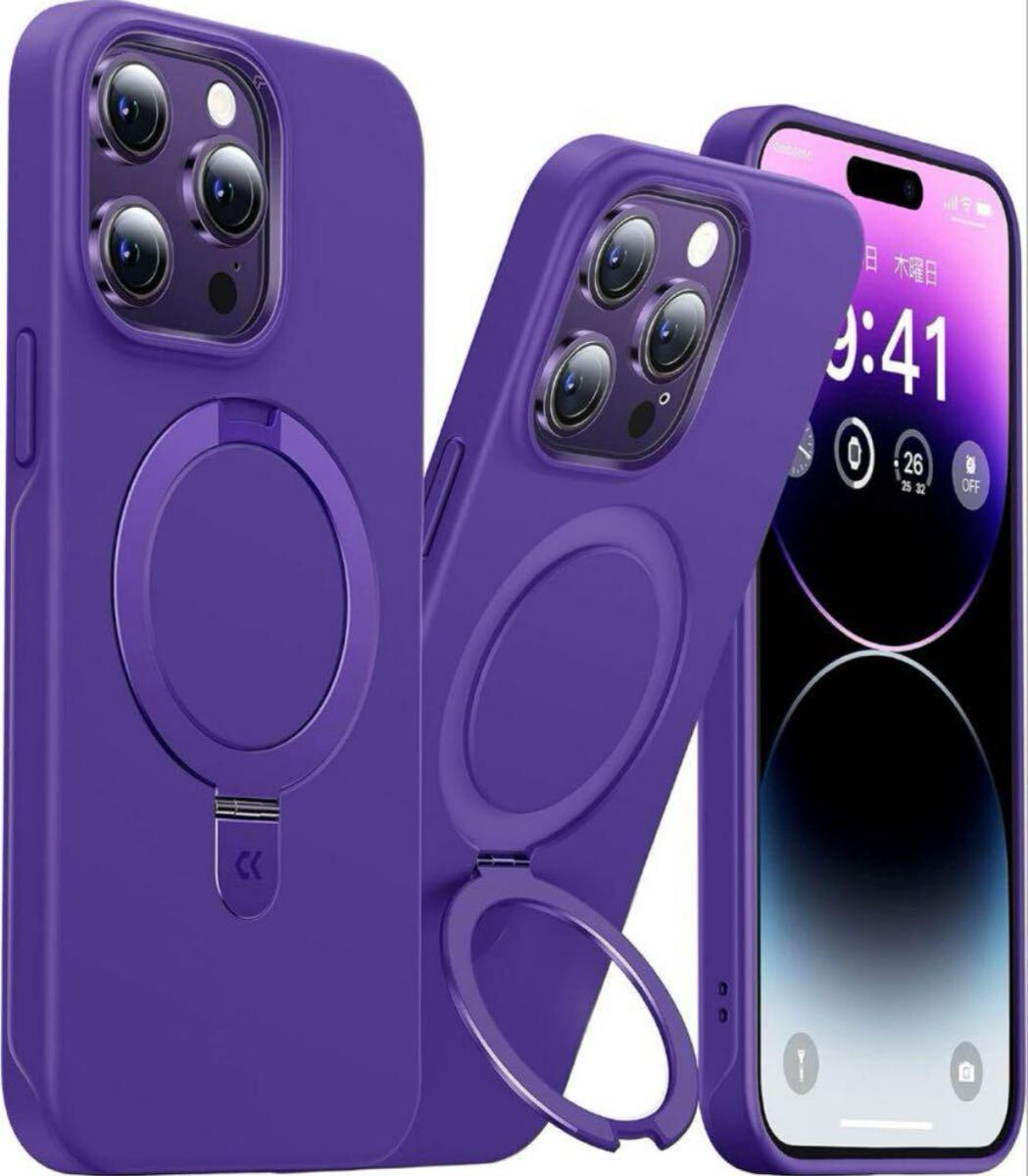 新品 CASEKOO MagSafe 14ProMax スタンドケース パープ拍卖