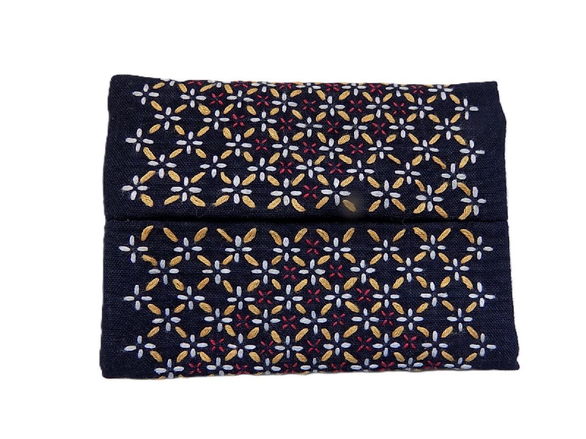 ●一円スタート●手作り刺繍ティッシュカバー/mo-K-57-5438/ティッシュペーパー/小物/身だしなみ/エチケット/ハナカミ/おしゃれ/きれい拍卖