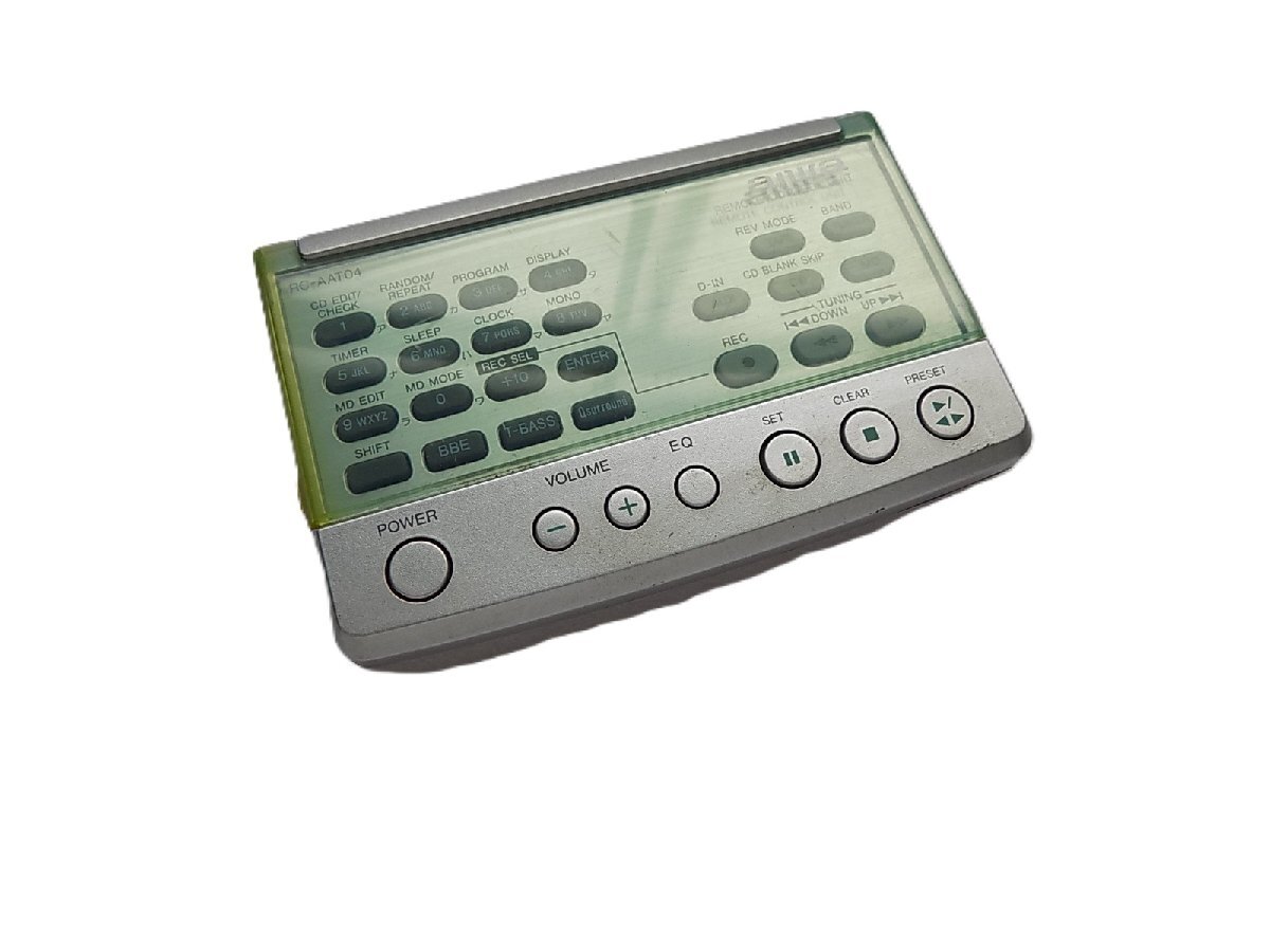 AIWA アイワ ミニコンポXR-MD200用 リモコン/mo-K-75-6112/安い/純正リモコン/MD/CD/ラジオ/カセット/主要機能/手元/快適/操作可能拍卖