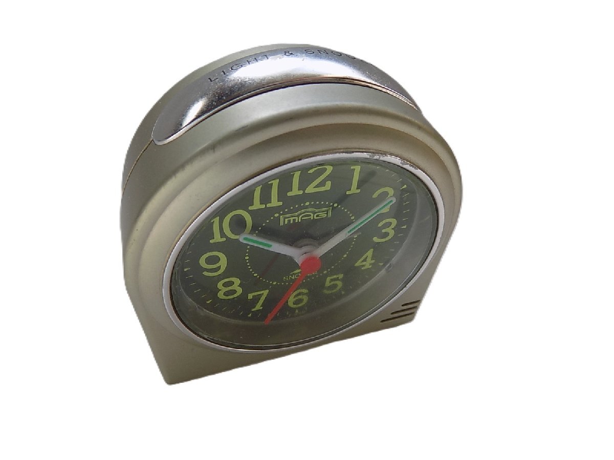 ●一円スタート●キュートな小型目覚まし時計/mo-K-71-5960/アラーム/時間/仕事/学校/睡眠/目覚め/置き時計/セット/起きる/始め/ベル拍卖