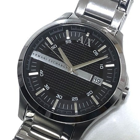 ●【美品】ARMANI EXCHANGE アルマーニエクスチェンジ 腕時計 AX2103/am-A-209-5571-4.6/動作確認済/クオーツ/文字盤 黒/メンズ/高級/本物拍卖