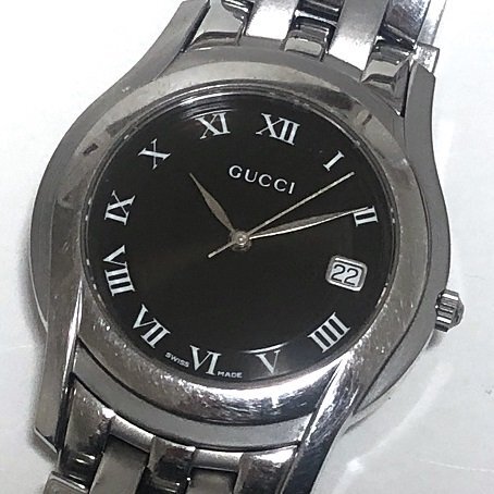 ●【最安値】GUCCI グッチ Gクラス 腕時計 /am-A-209-5577-13.6/動作確認済み/メンズ/クオーツ /ブラック文字盤/高級/本物/ラグジュアリー拍卖