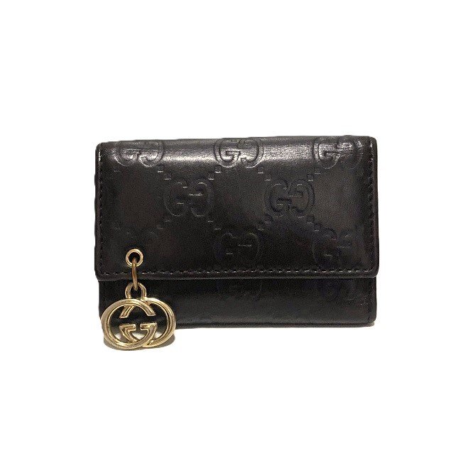 ●【美品】GUCCI グッチ ダブルG 6連 キーケース/am-A-212-5767-6.8/GG柄/レザー/シマ/シリアルナンバー有り/キーホルダー/高級/正規品拍卖