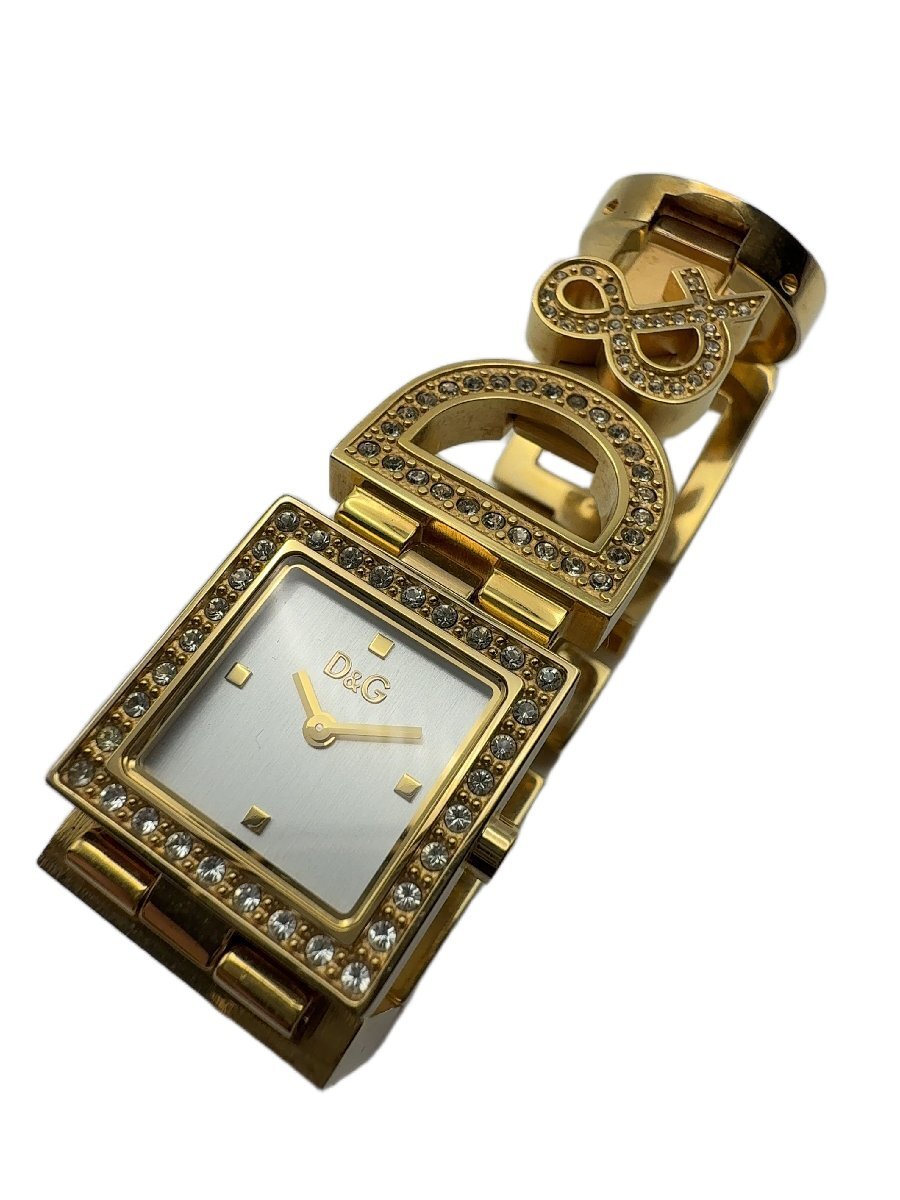 DOLCE & GABBANA ドルチェ&ガッバーナ 腕時計 ホワイト ゴールド NIGHT&DAY ナイト&デイ ブレスレットタイプ/mi-A-216-6147-6.4/美品拍卖