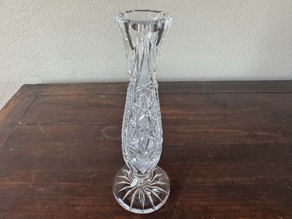 美品 Bohemia glass ボヘミアグラス 一輪挿し 花器 フラワーベース拍卖