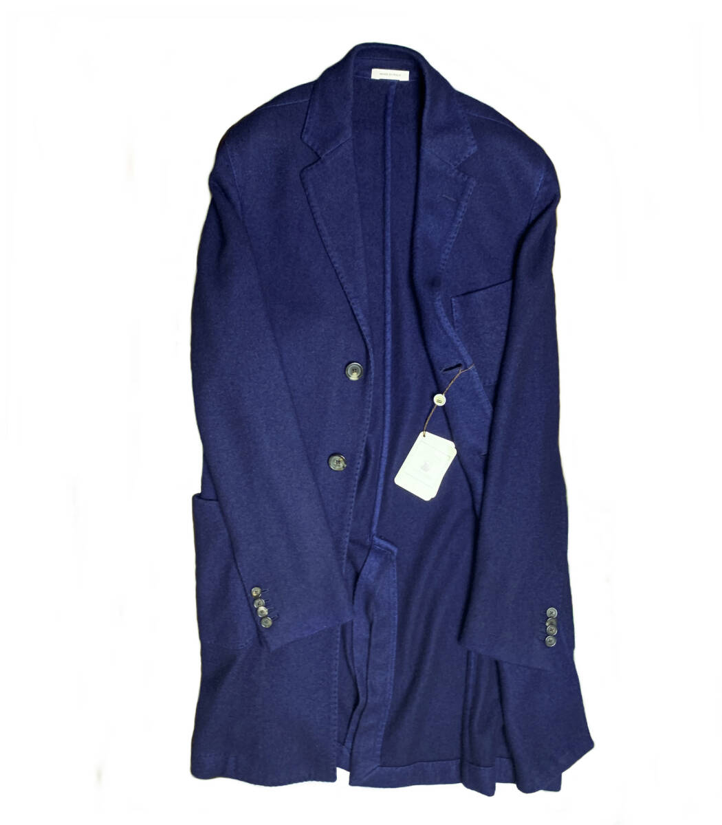 【本物】カシミヤの名手 COLOMBO コロンボ イタリア屈指のテキスタイルメーカー ダークネイビー サイズ48拍卖