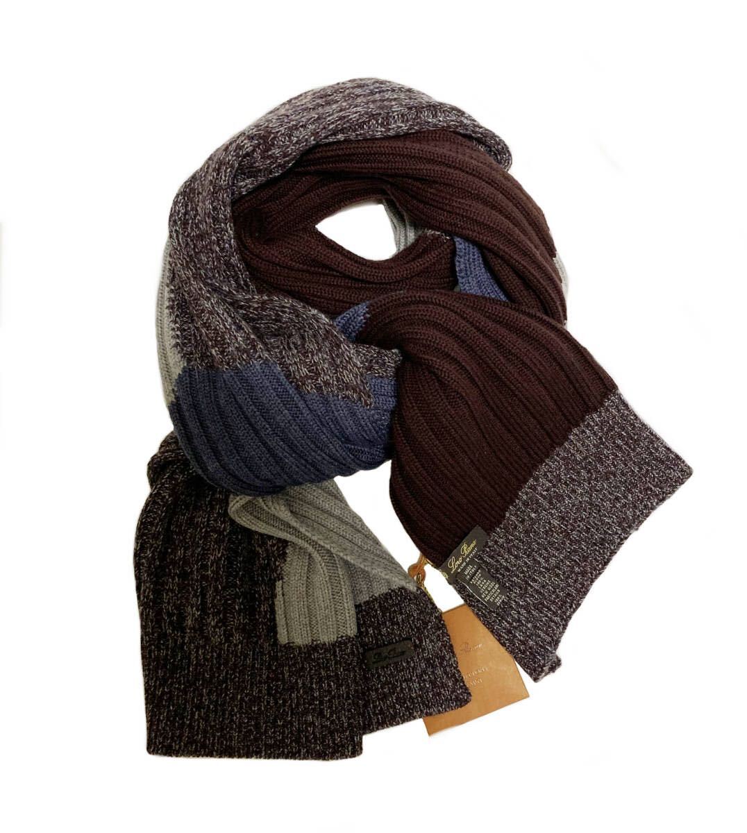 【本物】 Loro Piana ロロピアーナ 高品質厚手ロングマフラー拍卖