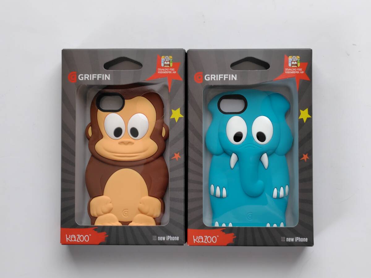 未開封未使用】グリフィン Griffin Technology KaZoo iPhone 5/5s、モンキー(Monkey)とエレファント( Elephant)のセット拍卖