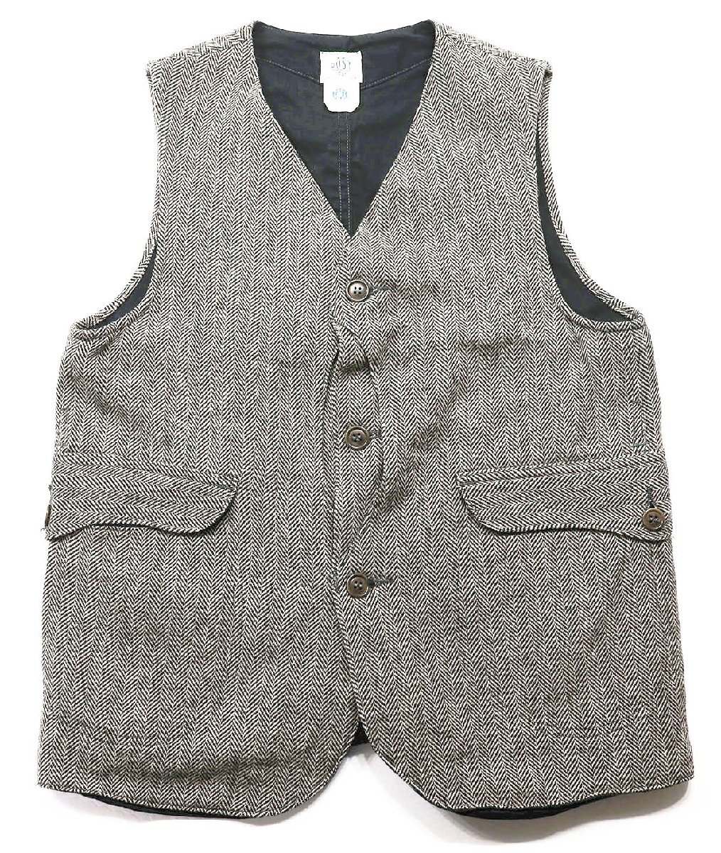 POST O'ALLS (ポストオーバーオールズ) Made in USA - ROYAL TRAVELER VEST / ロイヤルトラベラーベスト ウールヘリンボーン 美品 size XS拍卖