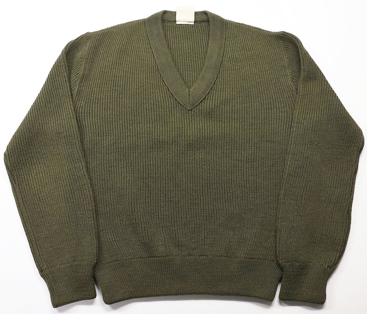 ST. JAMES 1987 (セントジェームス) French Army V-Neck Knit / フレンチアーミー Vネックニット 美品 オリーブ size 96 1/2PATRON拍卖