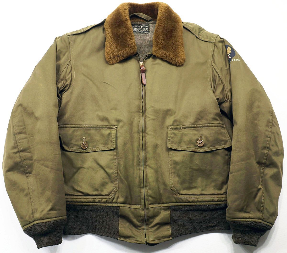 BUZZ RICKSON'S (バズリクソンズ) Type B-10 / ROUGH WEAR CLOTHING実名復刻 フライトジャケット BR11133 オリーブ size 38 / ラフウェア拍卖