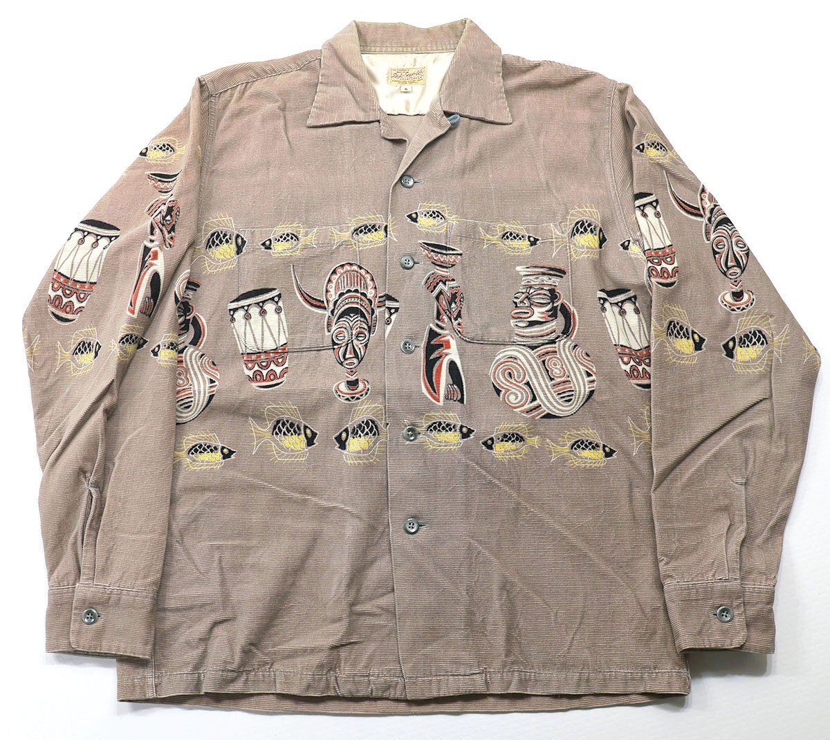 STYLE EYES (スタイルアイズ) Corduroy Sports Shirt - TIKI - / コーデュロイ スポーツシャツ ティキ SE21911 グレー size S拍卖