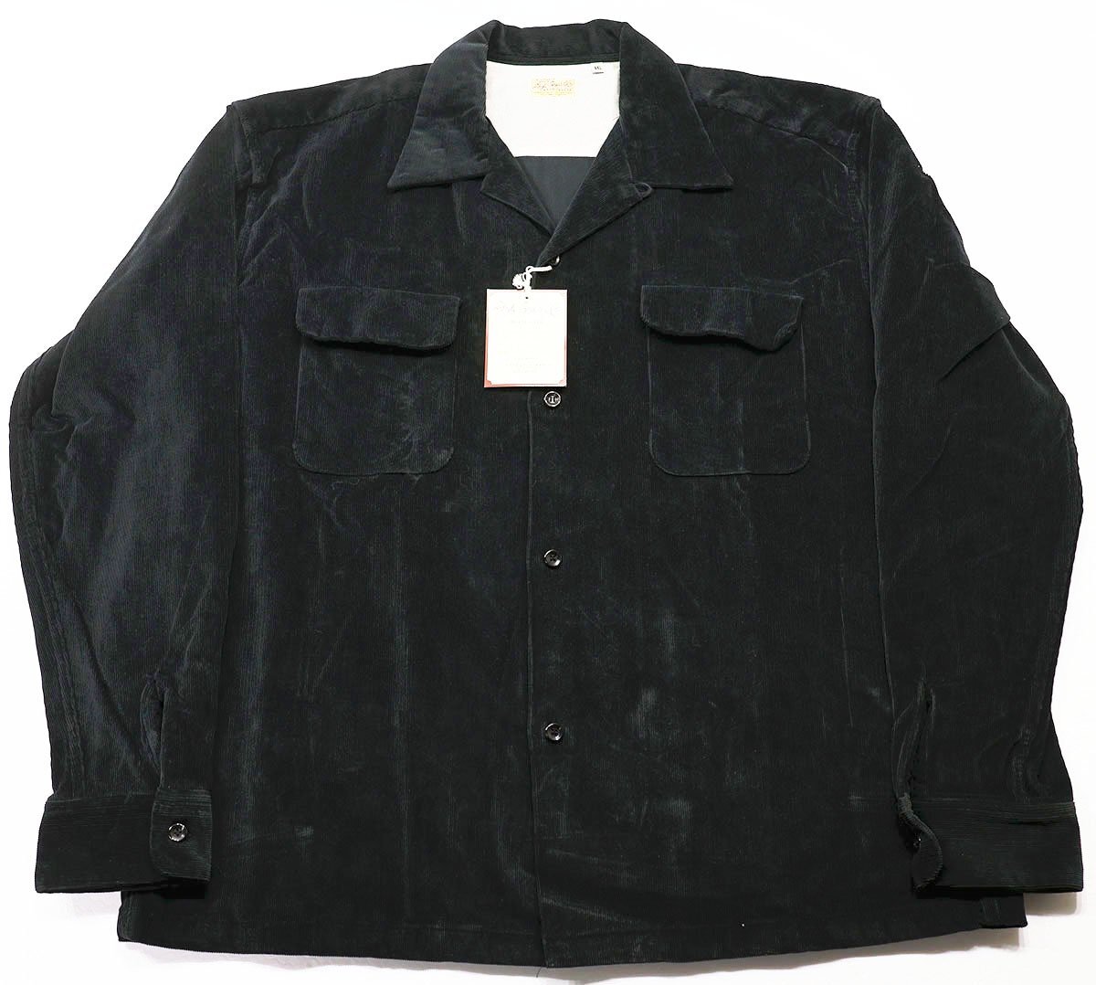STYLE EYES (スタイルアイズ) CORDUROY SPORTS SHIRT / コーデュロイ スポーツシャツ SE29167 未使用品 ブラック XXL / オープンシャツ拍卖