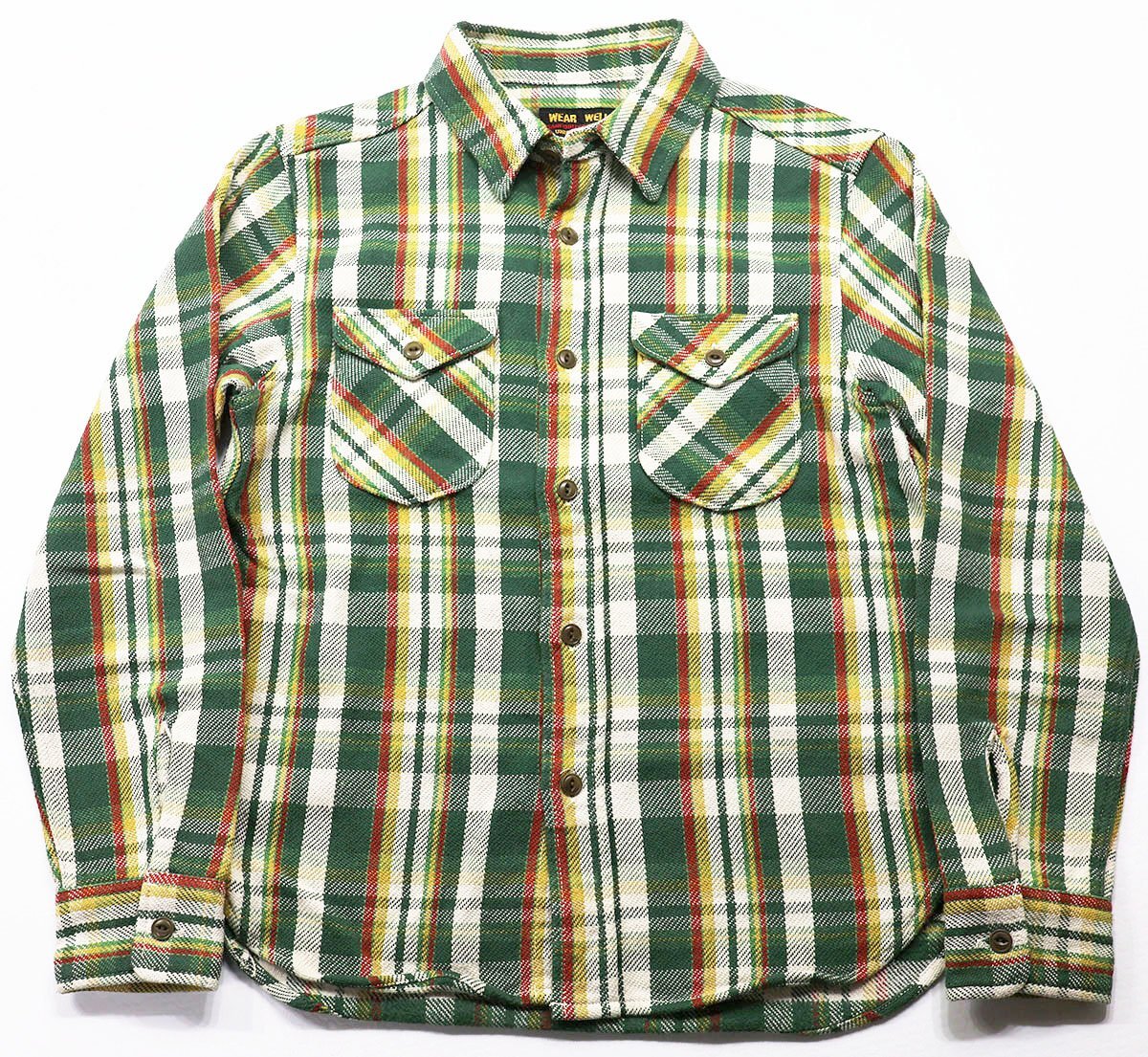 UES (ウエス) HEAVY FLANNEL SHIRT / 先染めヘビーネルシャツ #502351 グリーン size 1(S) / フランネルシャツ拍卖