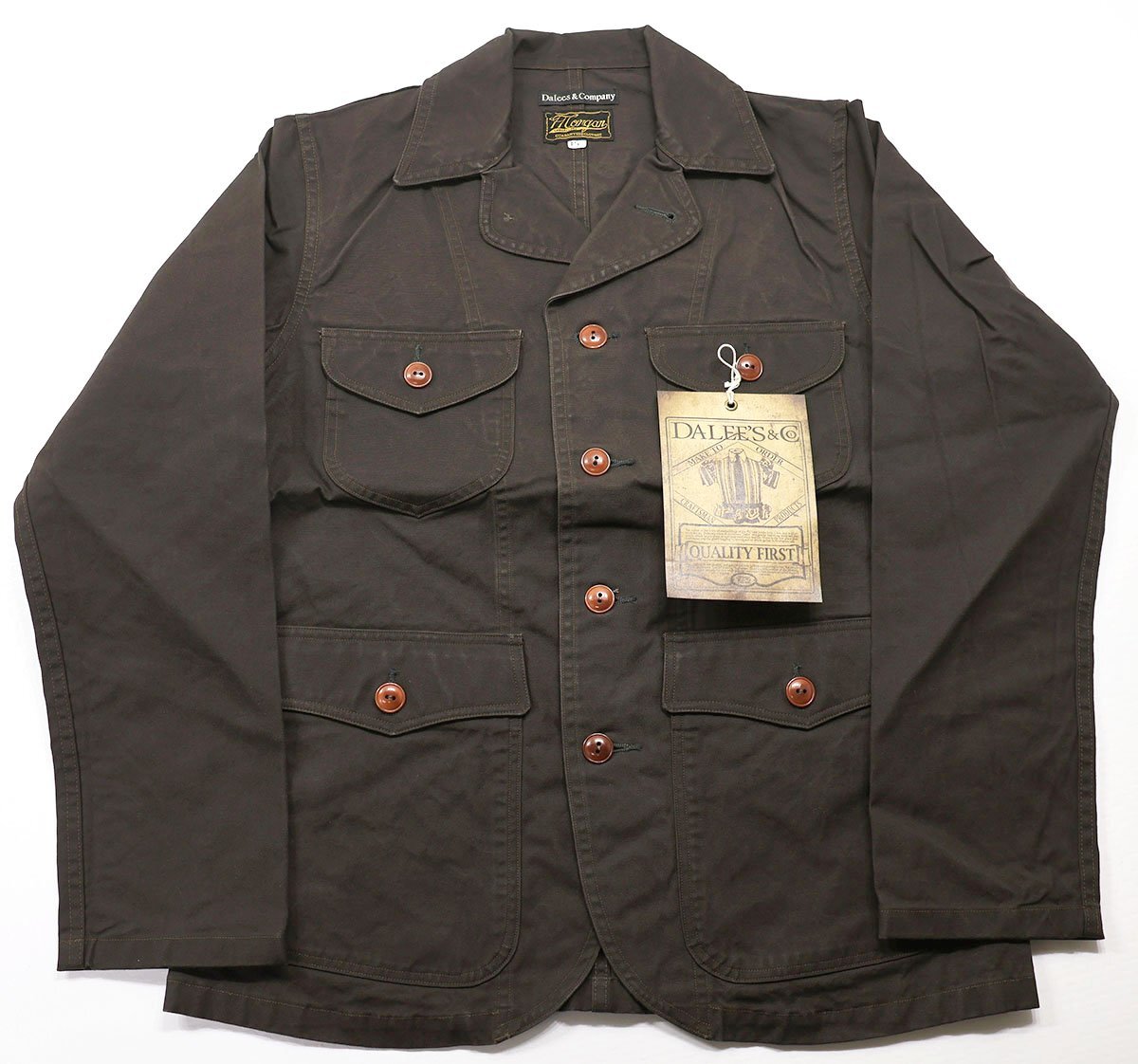 DALEE'S&Co (ダリーズアンドコー) TICK.SR... 1910s SACK JACKET / チック サックジャケット 未使用品 COAL BLK 15.5 / デラックスウエア拍卖