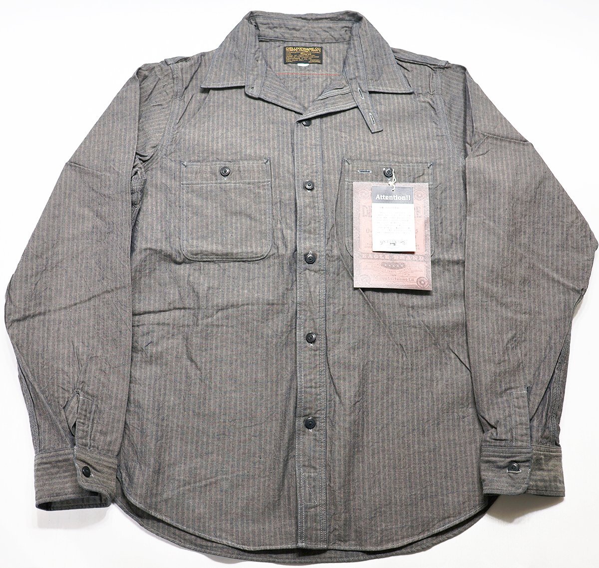 Deluxeware (デラックスウエア) Lot 7620...40s HERRING BONE / インディゴヘリンボーン ワークシャツ 未使用品 HB IND size L拍卖