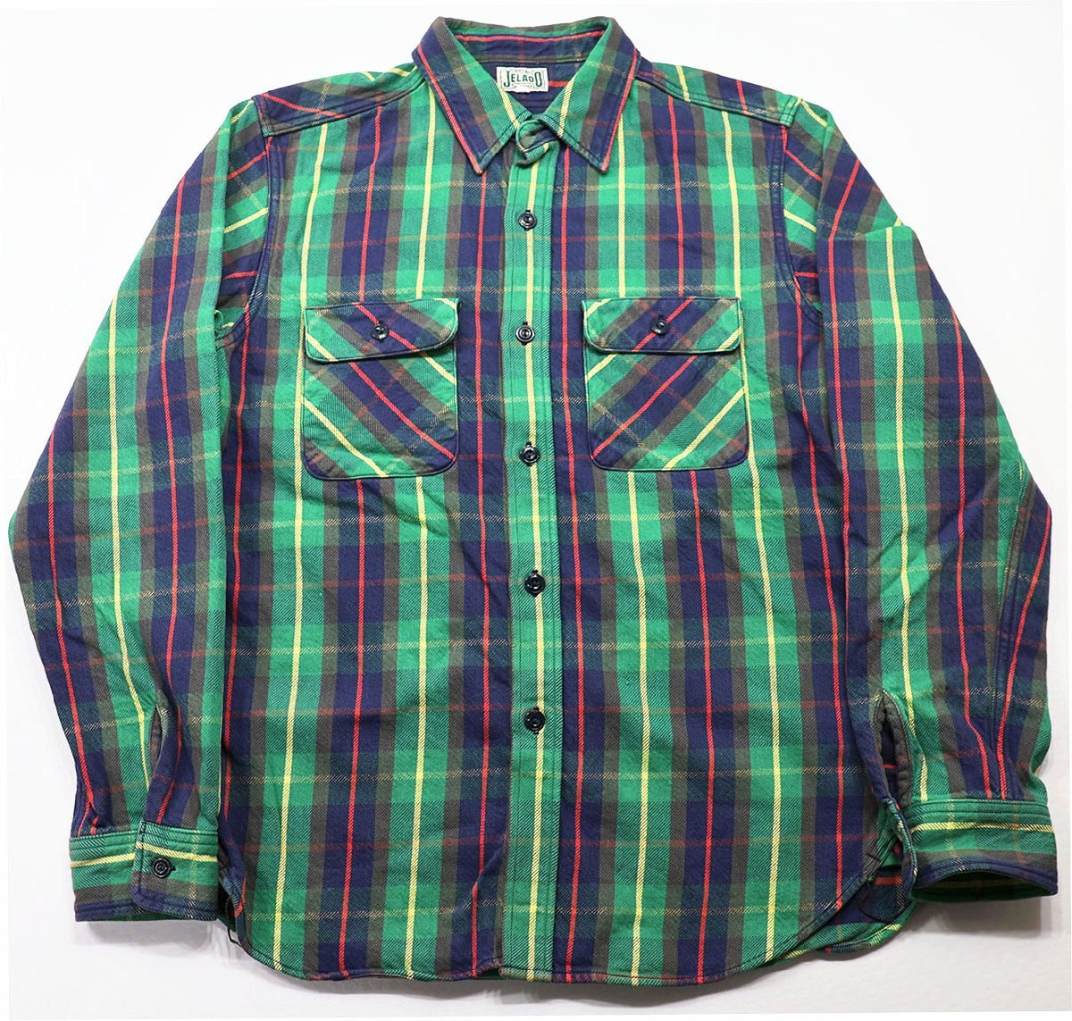 JELADO (ジェラード) Union Workers Shirt / ユニオンワーカーズシャツ レギュラー丈 ネルシャツ JP02127 美品 アボカド size 16(L)拍卖
