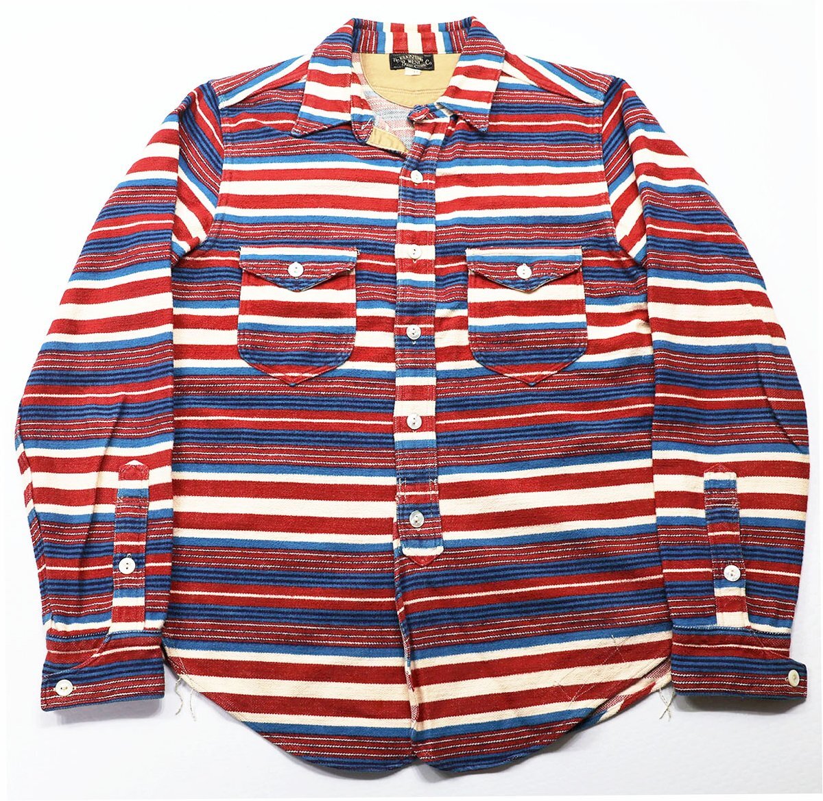 Freewheelers (フリーホイーラーズ) PAINTED DESERT SHIRT / ペインテッド デザートシャツ #1033001 美品 TURQUOISE size 15 / ネルシャツ拍卖