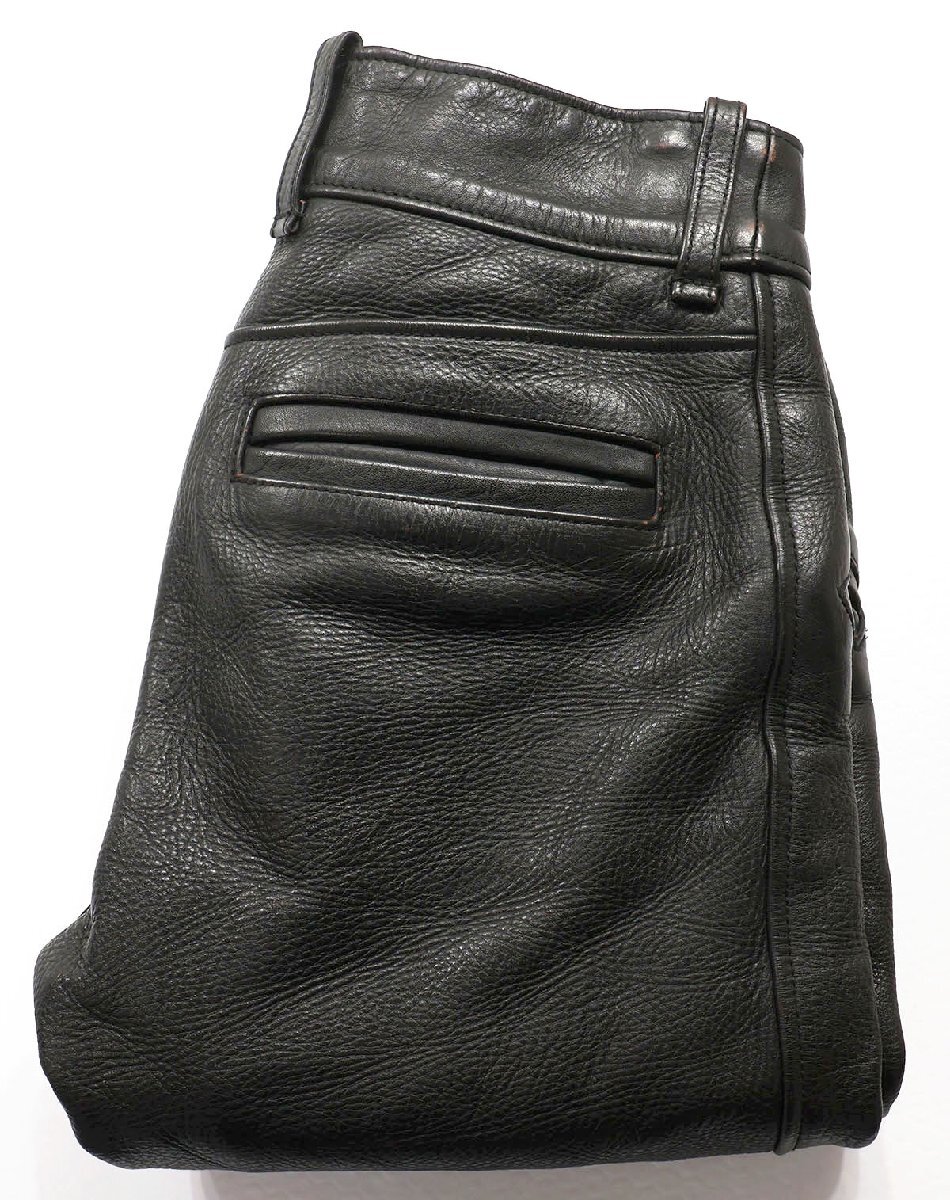 FourSpeed Leathers (フォースピード) Leather Pants - Cow Hide- / レザーパンツ カウハイド ブラック w28拍卖