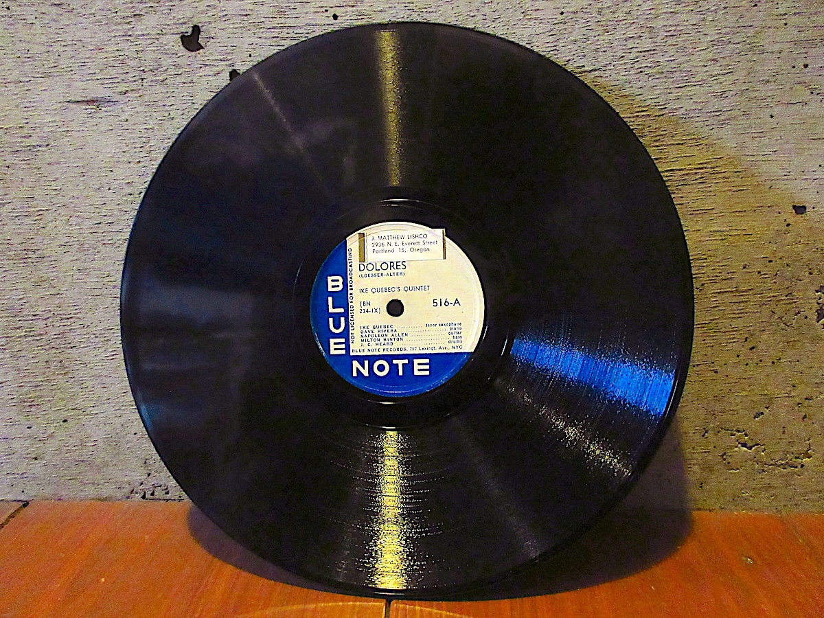 IKE QUEBEC’S QUINTET BLUE NOTE-516●251006z7-rcd-12-jzレコードLP78 RPMアイク・ケベック・クインテットジャズ拍卖