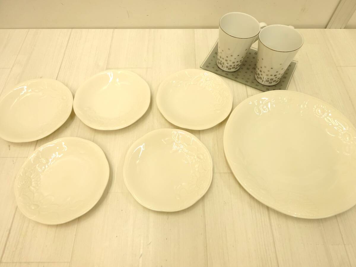 【未使用品】 ブランド祭 食器祭 GIVENCHY ジバンシィ 食器おまとめ ペアマグカップ トレー プレート 来客用 おもてなし 現状品 長期保管拍卖