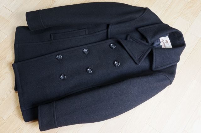 RR150 即決 PHERROW'S フェローズ ヘビーメルトン Pコート ME ブラック 拍卖