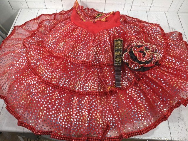 【4yt261】ダンス バレエ 子供用 チュチュスカート衣装 レッド 妖精・パ・ド・シス?? 宝石:ルビー(眠れる森の美女)??◆T2712拍卖