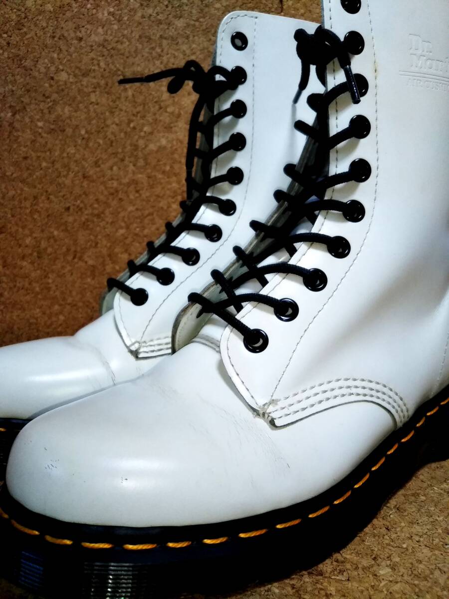 【Dr.MARTENS】ドクターマーチン 1490 10ホールブーツ UK6 (25cm ) 10 EYE BOOT WHITE スムースレザー 刻印あり拍卖