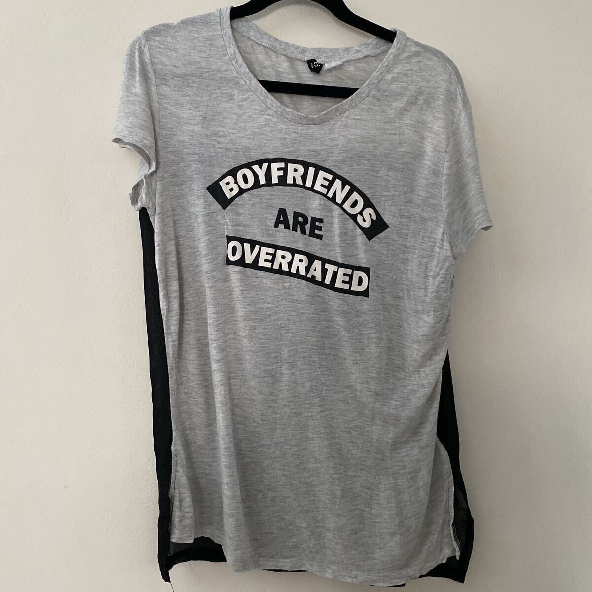 H&M サイズS 匿名配送 バイカラー シースルー 袖なしTシャツ 150 160 ゆる可愛 半袖チュニック拍卖