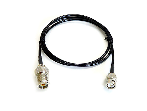 BNCP(オス)-MJ(メス)コネクター付 変換ケーブル 1m ハンディ機用 低損失の2D-LFB-S同軸ケーブル採用 2DL1MJBP拍卖