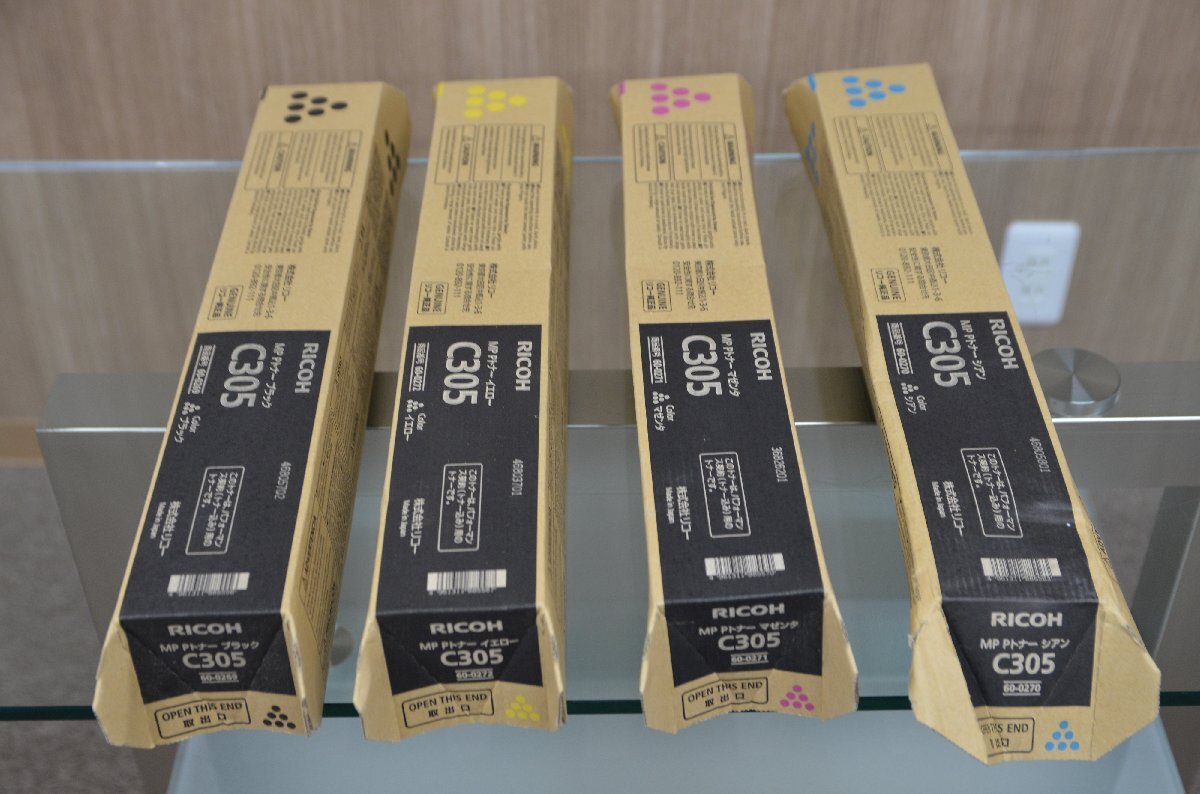 RICOH 純正トナーカートリッジ MP PトナーC305 (0269ブラック、0270シアン、0271マゼンダ、0272イエロー)4本 (1300)拍卖