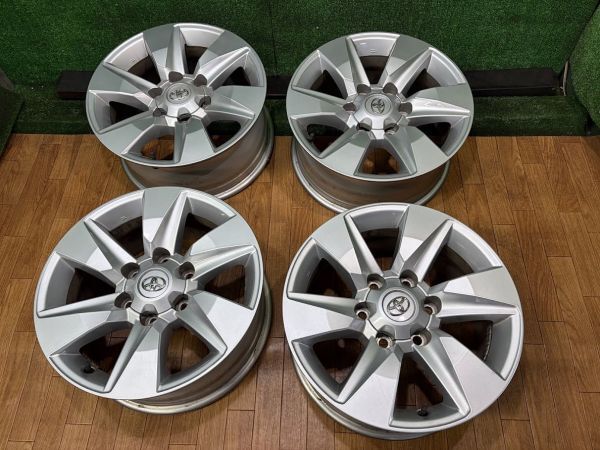ガリ傷無し トヨタ純正 ランドクルーザープラド 150系 後期 アルミホイール 17インチ 7.5J ET25 6H PCD139.7 4本 拍卖