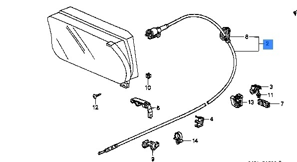 ●新品 未使用●ホンダ純正品 アクティ HH4 HH3 HA3 HA4 スピードメーター ケーブル Genuine Honda ACTY Speed Meter Cable拍卖