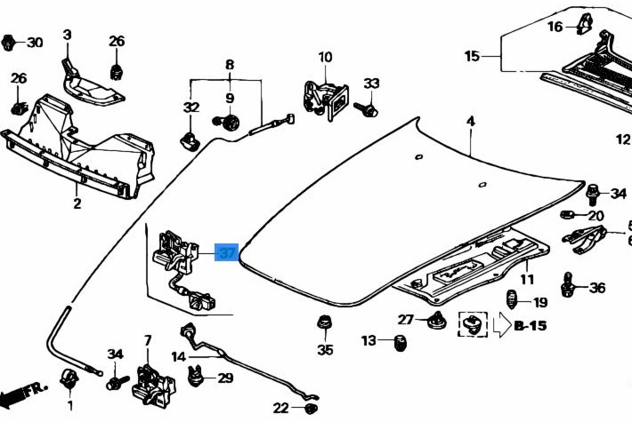 ●新品 未使用●ホンダ純正部品 HONDA ボンネットロックASSY フードロック S2000 AP2拍卖