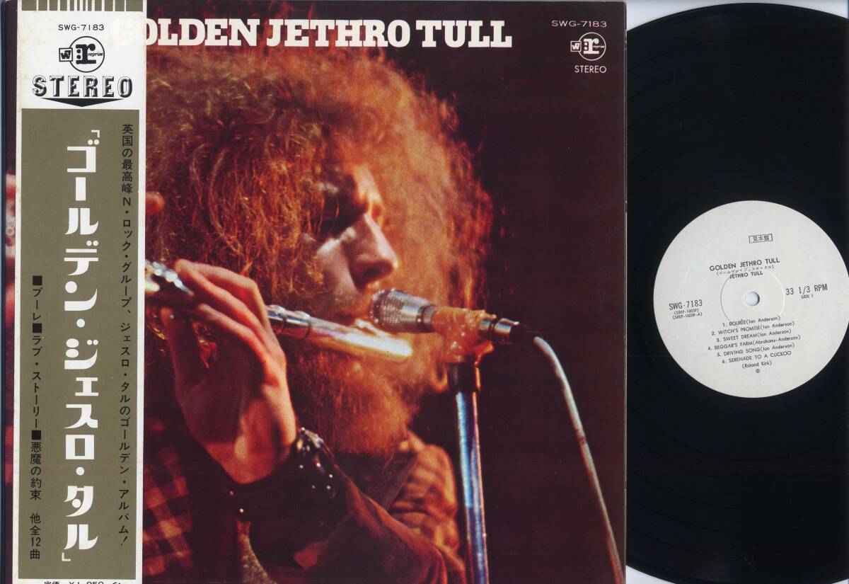 LP☆ゴールデン・ジェスロ・タル(帯付,見本白/reprise,SWG-7183,¥1,950)☆GOLDEN JETHRO TULL/PROMO WHITE LABEL WITH OBI拍卖