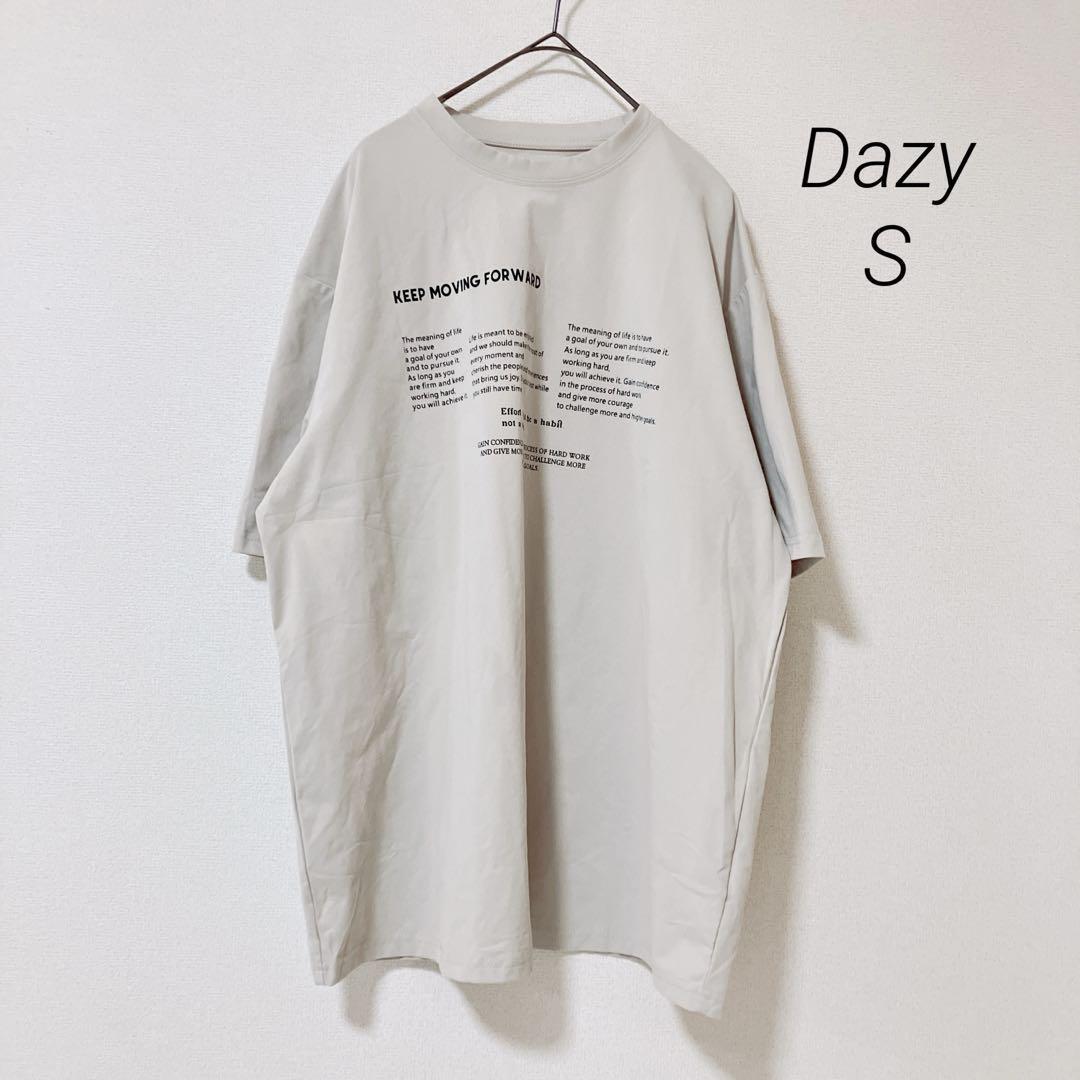 美品Dazy SHEIN オーバーサイズTシャツ S 36 英字ロゴ拍卖