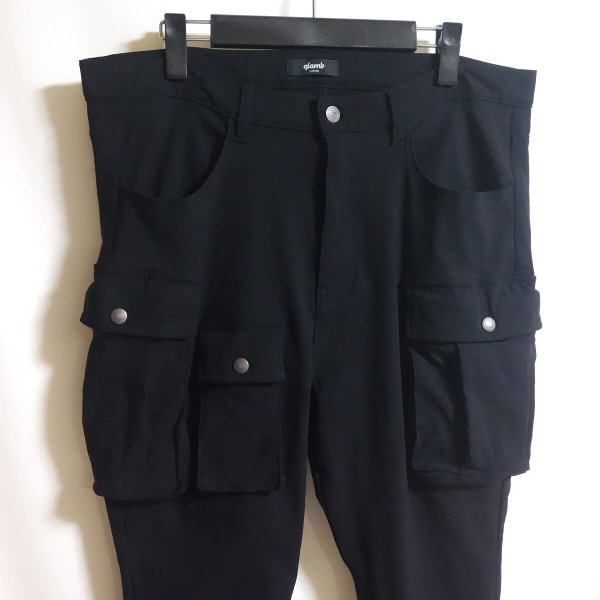 【glamb グラム スキニーサルエル カーゴパンツ L】GB0224/P07 Skinny Sarrouel Cargo Pants ストレッチ 裾リブ拍卖