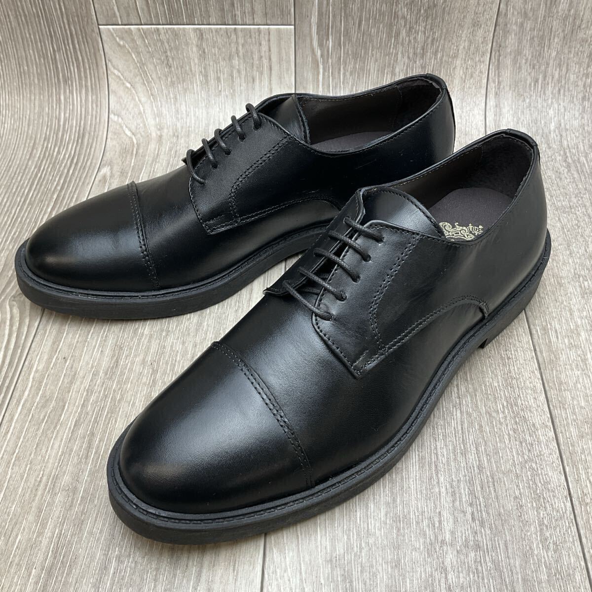 【アウトレット】Orobianco◆外羽根キャップトゥ◆ブラック◆サイズ42(26.0cm) 紳士革靴ビジカジオフィスカジュアル牛革 イタリア製黒拍卖