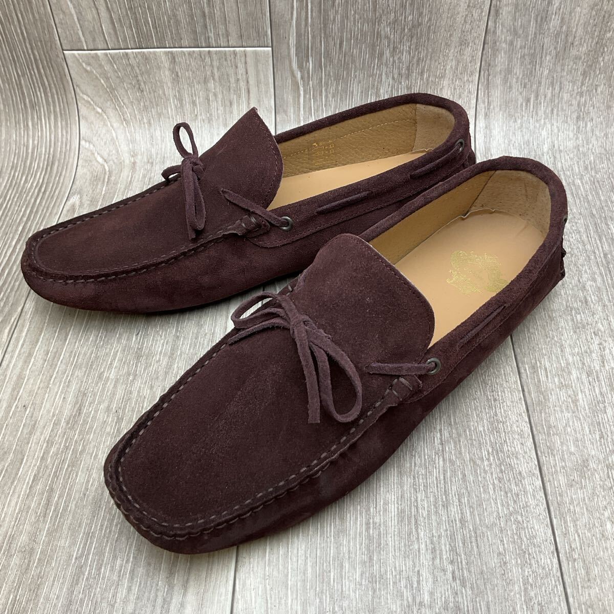 【アウトレット】Orobianco◆ドライビングシューズ◆サイズ43(26.5cm)◆ボルドー◆イタリア製 オロビアンコ ローファー スリッポンスエード拍卖