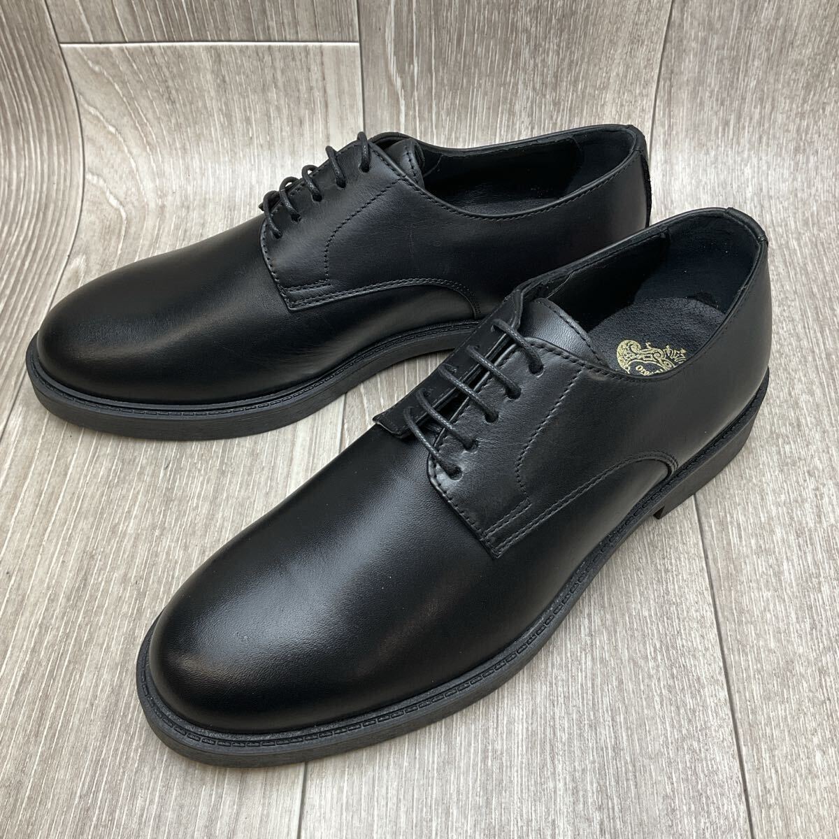 【アウトレット】Orobianco◆プレーントゥダービー◆ブラック◆サイズ40(25.0cm) 紳士革靴ビジカジオフィスカジュアル イタリア製 黒外羽根拍卖