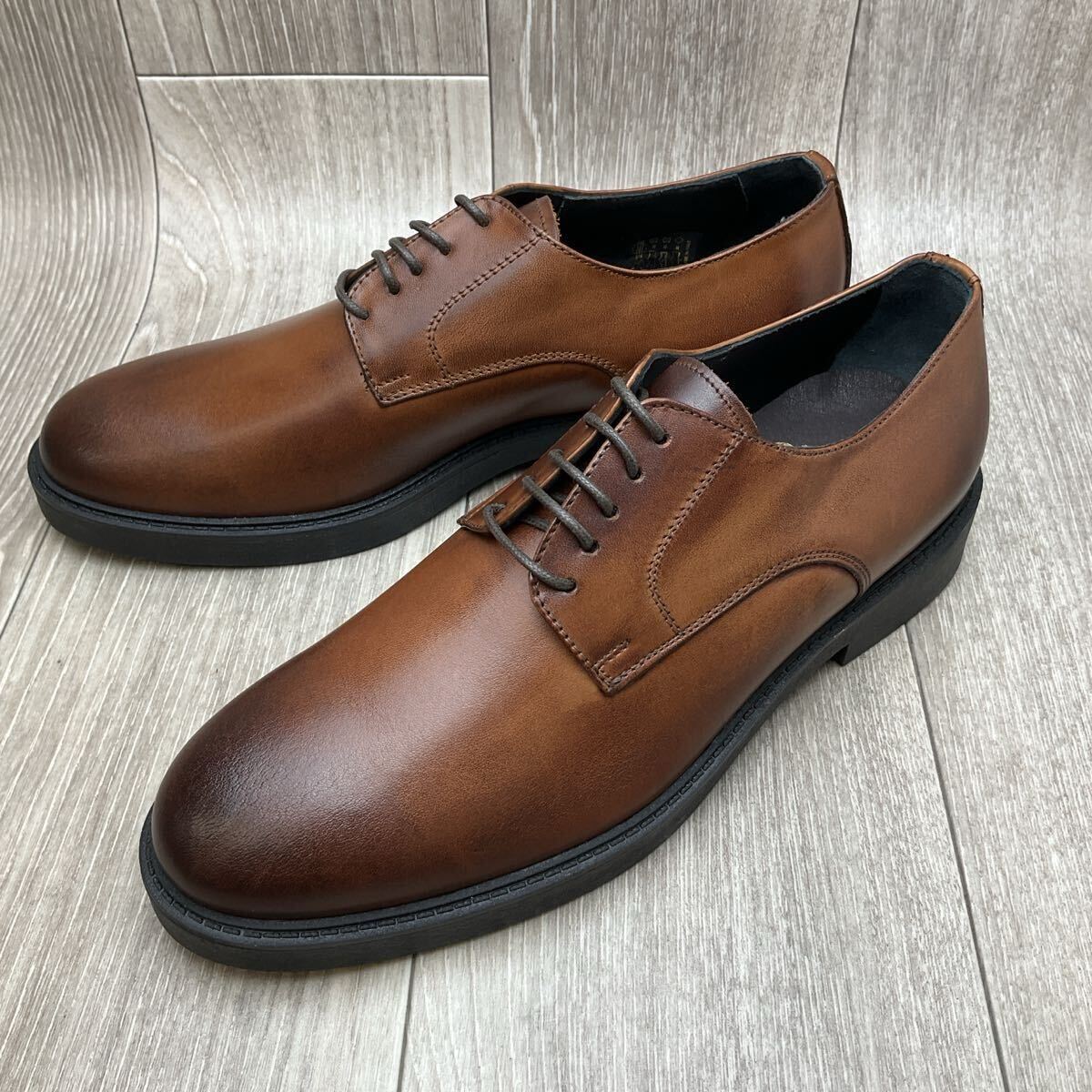 【アウトレット】Orobianco◆プレーントゥダービー◆ブラウン◆サイズ42(26.0cm) 紳士革靴ビジカジオフィスカジュアル牛革 イタリア製 茶拍卖