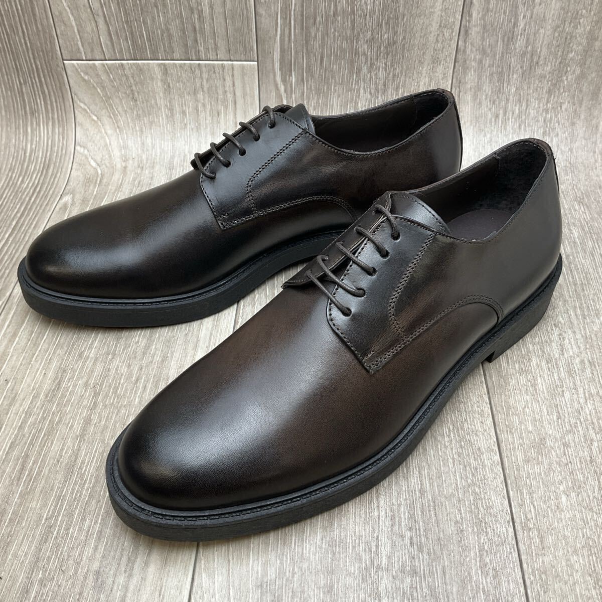 【アウトレット】Orobianco◆プレーントゥダービー◆ダークブラウン◆サイズ42(26.0cm) 紳士革靴ビジカジオフィスカジュアル牛革イタリア製拍卖