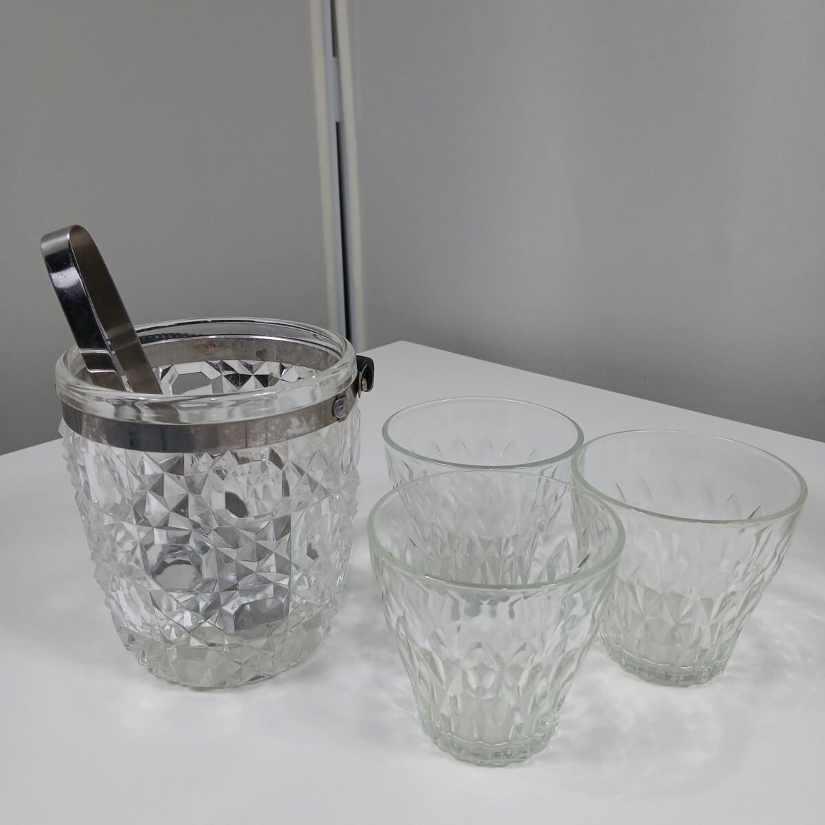 #402 VERECO グラス/アイスバケット/ ガラスジャー/ アイスペール/ 昭和レトロ/和歌山県にて引き取り大歓迎拍卖