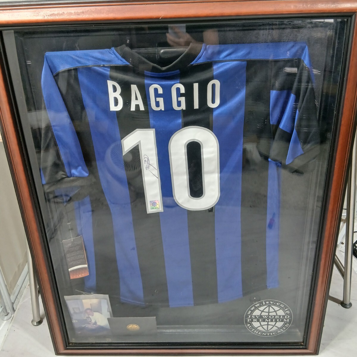 #444 希少☆鑑定書付き☆ロベルト・バッジョサイン入りユニフォーム/インテル ミラノ/ナイキ/ NIKE/和歌山県にて引き取り大歓迎拍卖