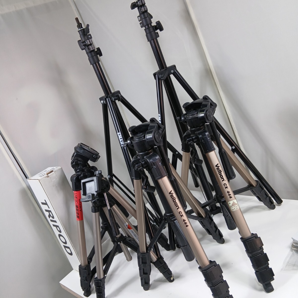 #518 カメラ 三脚 ライトスタンド まとめ売/7点セット/ Velbon SONY EMARTなど/和歌山県にて引き取り大歓迎拍卖