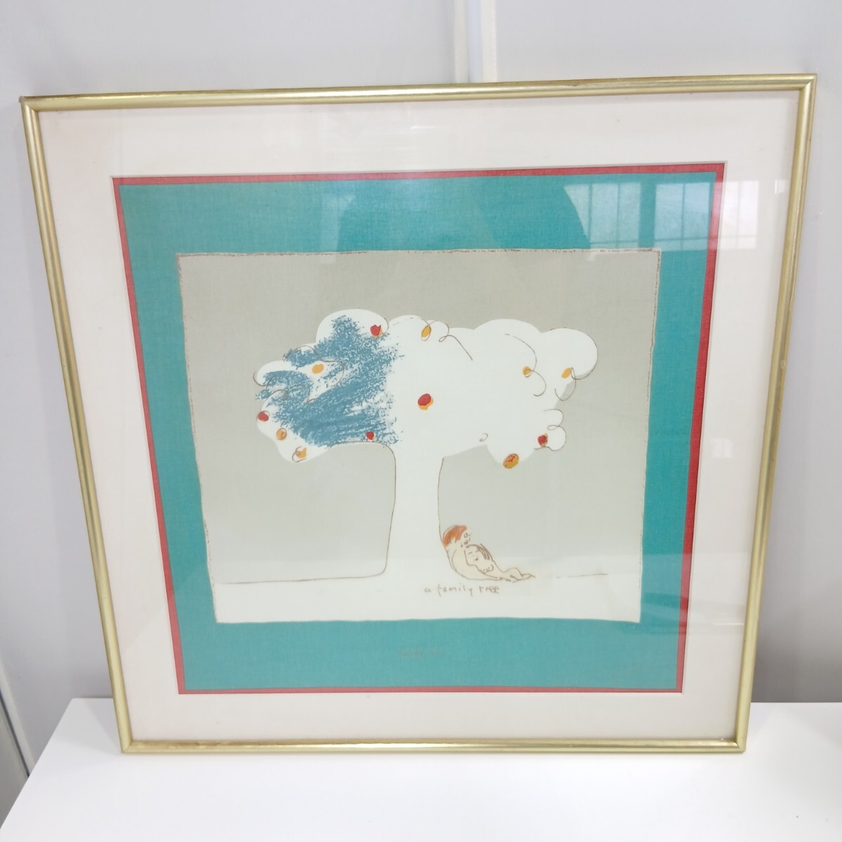 #660 ジョン・レノン A Family Tree 額装 サイン? ビートルズ/和歌山県にて引き取り大歓迎拍卖